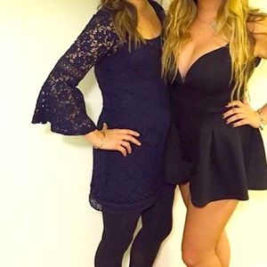 Navy lace dress